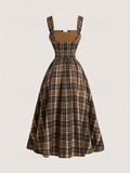 [Targeted Style]Plaid Long Dress