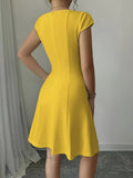 Solid Color Elegant Dress