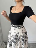 [Elegant Sleeveless] Women's Elegant Sleeveless Floral Print Maxi Dress | Occasion/Scene: Spring/Summer/Fall | Style: Elegant | Usage: Casual Attire