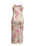 [Sexy Bodycon Off-Shoulder Dress] Chic Floral Print Off-Shoulder Dress for Women - Sexy Bodycon with Lace Detail, Stretchy Polyester Blend, Machine Washable - Perfect for Spring/Summer/Fall