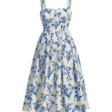 Elegant Sleeveless Plus Size Floral Print A-line Dress - Women's Clothing for Spring & Summer