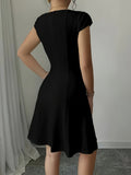 Solid Color Elegant Dress