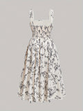 Elegant Sleeveless Plus Size Floral Print A-line Dress - Women's Clothing for Spring & Summer