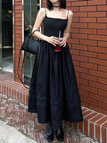 Neck Halter Backless A-line Mid-length Dress