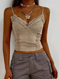 Women'S Sexy Off-Shoulder Top, 95% Polyester 5% Elastane, Knit Fabric, Medium Stretch, Solid Color, All-Season, Short Length, Contrast Lace Detail, Slim-Fit Halter Pullovers