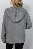 Pbong - Caramel Colour Casual Solid Buttons Hooded Collar Tops