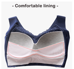Pbong mid size graduation outfit romantic style teen swag clean girl ideas 90s latina aesthetic FallSweet Wire Free Lace Bras for Women Plus Size Vest Lingerie Thin Cup Brassiere Eveyday Wear