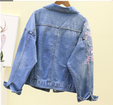 Pbong mid size graduation outfit romantic style teen swag clean girl ideas 90s latina aestheticAutumn Women Denim Jacket Embroidery Three-dimensional Floral Jeans Jacket Beading Pearl Ripped Hole Bomber Outerwear P778
