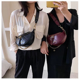New Messenger Bag Women Hobos Letter Chains Single Shoulder Chest PU Leather Handbag Wide Straps Day Clutches Bolsas Femenina