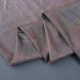 Purple Laser Sequin Beaded Mermaid Women Evening Dress with Puff Sleeves Tassel Pearls Tulle Train Prom Gown