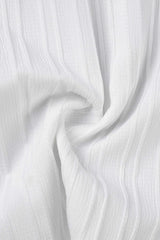 Pbong - White Casual Solid Patchwork V Neck Tops