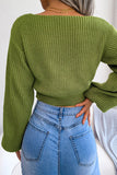 Pbong - White Sexy Solid With Bow V Neck Tops