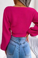 Pbong - White Sexy Solid With Bow V Neck Tops