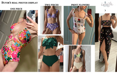 Printed Petal Straps One-Piece Swimsuit and Cover-Up Women's Summer Swiming Suit Luxury Shorts Bourkini Swimwear Patchwork