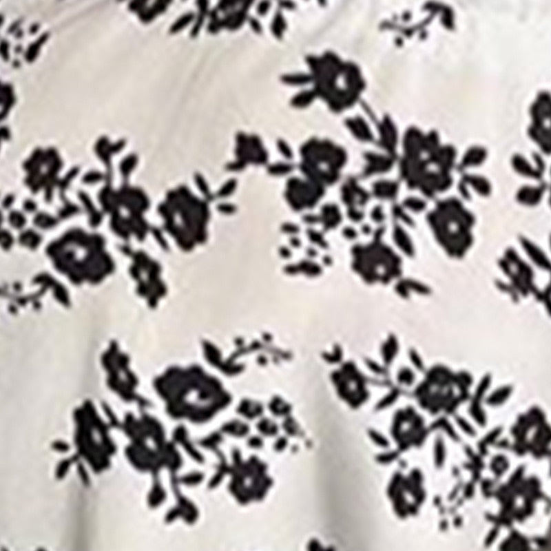 Floral Print Backless Midi Dress Women  Sleeve Lantern Sleeve High Split Lady Elegant Square Collar Casual Long Dress
