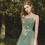 Evening Party Dress Women's Elegant Ladies French Style Retro A-line Sleeveless Shoulder Long Skirt Banquet Prom Dress for Women