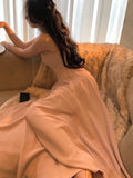 Fashion New Women Elegant Casual Midi Party Dress Sleeveless A-Line Solid Chic Birthday Prom Vestidos Female Clothes Robe Mujers