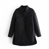 Spring Casual Woman Loose Long Basic Pocket Shirt Coats Female Fashion Oversized Light Jacket Ladies Solid Color Outwear