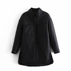 Spring Casual Woman Loose Long Basic Pocket Shirt Coats Female Fashion Oversized Light Jacket Ladies Solid Color Outwear