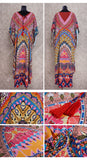 Pbong mid size graduation outfit romantic style teen swag clean girl ideas 90s latina aestheticMoroccan Kaftan Bohemian Printed Summer Dress Long Tunic Women Plus Size Beach Wear Swim Suit Cover Up Robe de plage