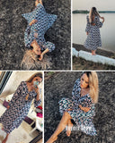 Pbong mid size graduation outfit romantic style teen swag clean girl ideas 90s latina aestheticSexy V-Neck Backless Hollow Out Dress Summer Women Lantern Sleeve Club Party Long Maxi Dresses Tunic Beach Cover Up A916