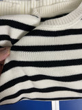 Autumn And Winter New Large Size Long Sweater Dress Women Loose Striped Knitted Sweater Korea Style Casual Knit Dresses