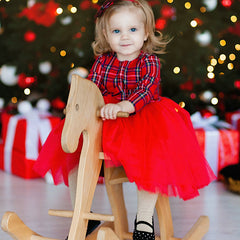 New Year Family Matching Clothes Christmas Mother Daughter Dresses Mommy And Me Plaid Mom Dress Kids Child Outfit Autumn