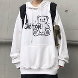 Street ladies pullover smiley print hoodie oversized Harajuku style hooded plus size winter couple sweatshirt ladies