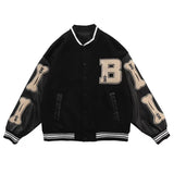 Women jacket coat Hip Hop Furry Bone Patchwork Color Block Jackets Ms Harajuku Streetwear Bomber garb Baseball Coats Unisex