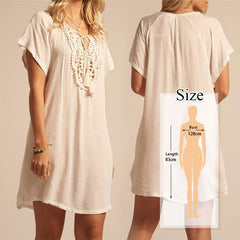 Tunics for Beach Women Swimsuit Cover-ups Woman Swimwear Beach Cover up Beachwear Pareo Mini Dress Saida de Praia