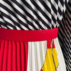 Pbong mid size graduation outfit romantic style teen swag clean girl ideas 90s latina aestheticWomen Striped Printed Dresses A Line Long Sleeves High Collar With Waist Belt Vintage Flower Female African Classy Modest Spring