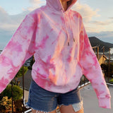 women Sweatshirt dyeing Fashion harajuku plus size Hoodies oversize loose korean Print tops Pullovers Streetwear Women Clothes