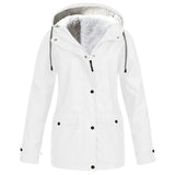 Women Jackets Winter Autumn Ladies Hooded Outdoor Raincoat Zipper Windbreaker Waterproof Outwear S-5XL Mujer Coat