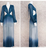 Pbong mid size graduation outfit romantic style teen swag clean girl ideas 90s latina aestheticSexy V-Neck Backless Hollow Out Dress Summer Women Lantern Sleeve Club Party Long Maxi Dresses Tunic Beach Cover Up A916
