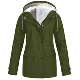 Women Jackets Winter Autumn Ladies Hooded Outdoor Raincoat Zipper Windbreaker Waterproof Outwear S-5XL Mujer Coat