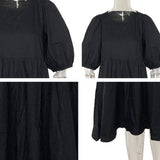 Pbong  mid size graduation outfit romantic style teen swag clean girl ideas 90s latina aestheticFandy Lokar Solid O Neck Dresses Women Fashion Asymmetrical Dress Women Elegant Poplin Dresses Female Ladies HW