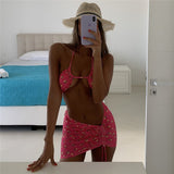 3 Pcs Printed Bikini Set High Waist Swimwear Women Sexy Bathing Suit Biquini Push Up Swimsuit Women's Bikinis Beach Wear Pbong mid size graduation outfit romantic style teen swag clean girl ideas 90s latina aesthetic