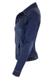 Hot sale woman long sleeve denim jacket fashion slim stretch jeans jacket coat spring autumn woman clothing S-2XL new arrival