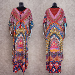 Pbong mid size graduation outfit romantic style teen swag clean girl ideas 90s latina aestheticMoroccan Kaftan Bohemian Printed Summer Dress Long Tunic Women Plus Size Beach Wear Swim Suit Cover Up Robe de plage
