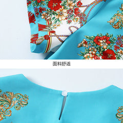 Runway Style Women's Summer Casual Pants Sets Vintage Short Sleeved Graceful Blouses+Shorts Pants Nice Plus Size Suits NS237
