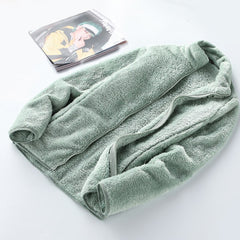 Winter women's polar fleece coral fleece jacket women outdoor warmth padded cardigan plush sweatshirt women pink hoodie
