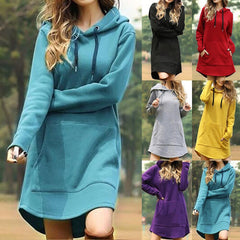 New Hoodie Women Dress Casual Hooded Pocket Long Sleeve Pullover  Sweatshirts Womens Fashion Hooded Autumn Winter Dropshipping