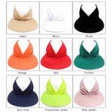 New Hat Women Summer Sun Visor Hat Women Girls Anti-UV Elastic Hollow Top Hat Outdoor Sun Hat Summer Hat Visor Caps For Ladies