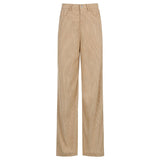 HEYounGIRL Khaki Casual Skinny Corduroy Pants Women Y2K Autumn High Waist Long Trousers Ladies Fashion 90s Streetwear Joggers