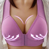 Sexy Push Up Bra Front Closure Solid Color Brassiere Wireless Bralette Breast Seamless Bras for Women Underwear Plus Size