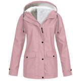 Women Jackets Winter Autumn Ladies Hooded Outdoor Raincoat Zipper Windbreaker Waterproof Outwear S-5XL Mujer Coat