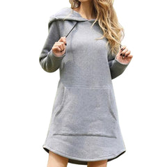 New Hoodie Women Dress Casual Hooded Pocket Long Sleeve Pullover  Sweatshirts Womens Fashion Hooded Autumn Winter Dropshipping