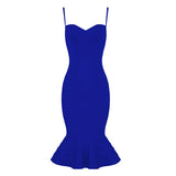 Pbong High Quality Pink Yellow Knee Length Rayon Bandage Dress Evening Party Elegant Dress