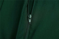 Woman Elegant Dark Green Straight Blazer Suits Autumn Female Solid Basic Matching Set Ladies Medium Waisted Pants Suit