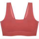 Plus Size Bra Latex Seamless Bras for Women Push Up Underwear Bralette Top Bh Comfort Cooling Gathers Shock-Proof Pad  Pbong  mid size graduation outfit romantic style teen swag clean girl ideas 90s latina aesthetic